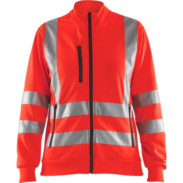 Naisten college Blåkläder 3308 Highvis vetoketjulla huomiopunainen