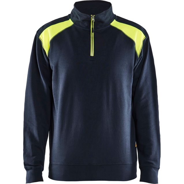 Collegepaita Blåkläder 3353 lyhyellä vetoketjulla