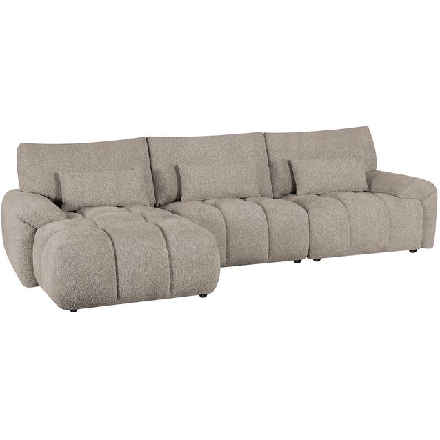 Corner sofa BARBARA LC, light brown