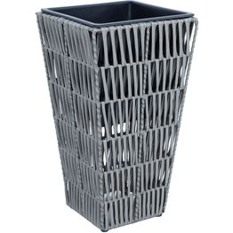 Kukkateline Home4You WICKER 28x28xK50 cm, harmaa