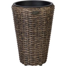 Kukkaruukku Home4You WICKER Ø28xK40 cm, ruskea