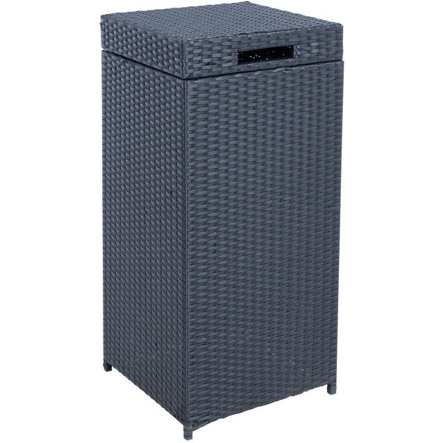 Trash box WICKER 36x36xH80cm, black