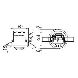Läsnäolotunnistin Luxomat PD3-1C-FP