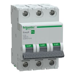 Johdonsuojakatkaisija Schneider Electric Easy9 MCB 3C16 6 kA