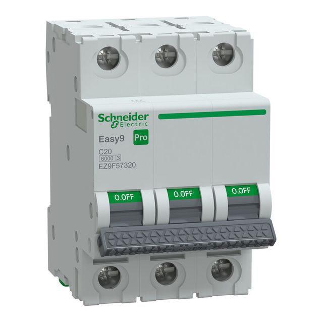 Johdonsuojakatkaisija Schneider Electric Easy9 MCB 3C20 6 kA