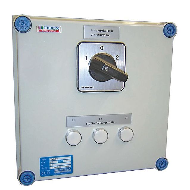 Verkonvaihtokytkin VVK80 80A 300x400x170