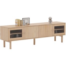 TV-taso Home4You HANSEN 160x40xK55 cm, melamiini, beige