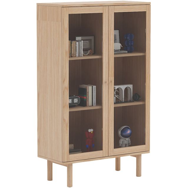 Display cabinet HANSEN 90x40xH150cm, melamine