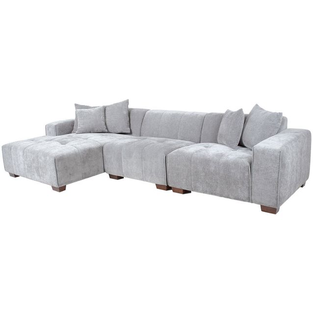 Corner sofa DAHLIA LC, light grey