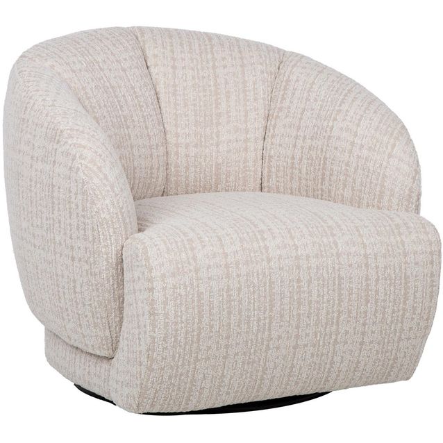 Armchair FREESIA swivel, oat white