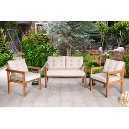 Oleskeluryhmä Linento Garden Toskana 4-istuttava ruskea/beige