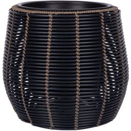 Kukkaruukunsuoja Home4You WICKER Ø45xK40 cm, harmaa