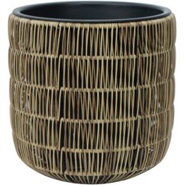 Kukkaruukku Home4You WICKER Ø35xK36 cm, vaaleanruskea