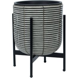 Kukkaruukku Home4You WICKER telineen kanssa 30x30xK38 cm, eri värejä