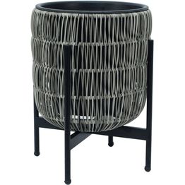 Kukkaruukku Home4You WICKER telineellä harmaa/musta/vaaleanruskea, eri värejä
