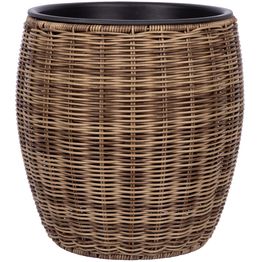 Istutuslaatikko Home4You WICKER Ø30xK30 cm, vaaleanruskea