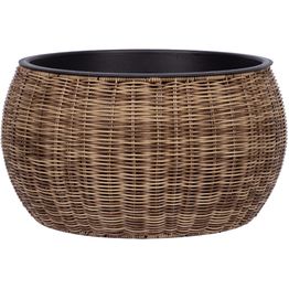 Istutuslaatikko Home4You WICKER Ø48xK26 cm, vaaleanruskea