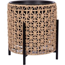 Istutuslaatikko Home4You WICKER jalustalla 39x39xK42 cm, vaaleanruskea