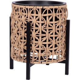 Istutuslaatikko Home4You WICKER jalustalla 28x28xK32 cm, vaaleanruskea