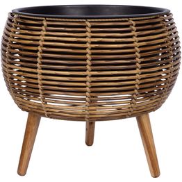 Istutuslaatikko Home4You WICKER 48x48xK43 cm, vaaleanruskea