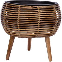 Istutuslaatikko Home4You WICKER 37x37xK35 cm, vaaleanruskea