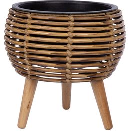 Istutuslaatikko Home4You WICKER 28x28xK28 cm, vaaleanruskea