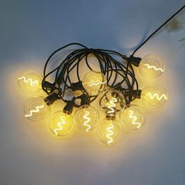 Valosarja Home4You TWIST 10 LED-polttimoa/4,5 m, lämmin valkoinen valo