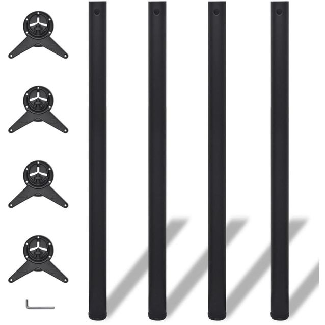 4 korkeussäädettävää pöydänjalkaa musta 1100 mm_1