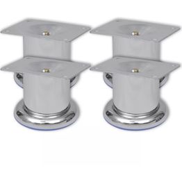 4 pyöreää sohvanjalkaa 60mm kromi