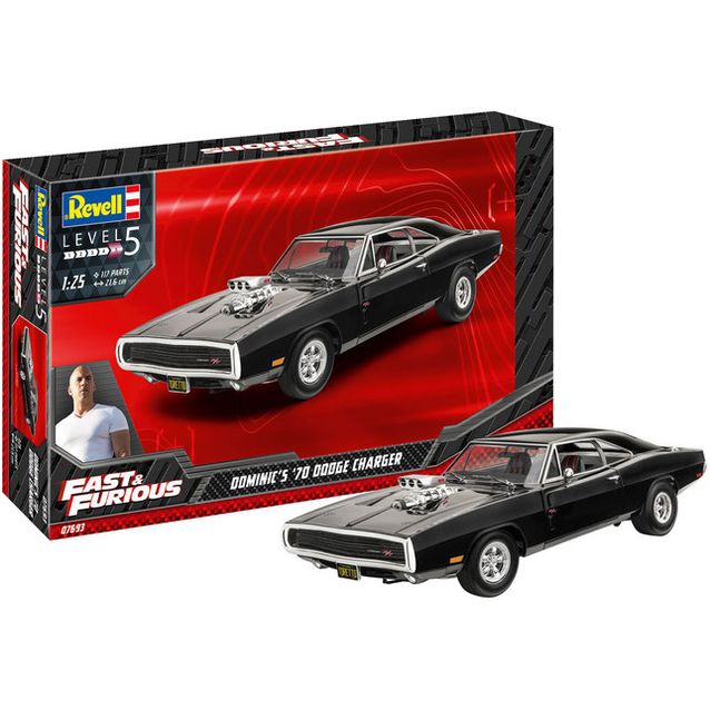 Pienoismalli Revell Fast & Furious Dominic's 1970 Dodge Charger, 1:25