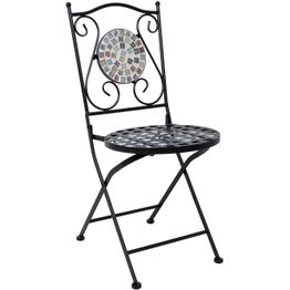 Tuoli Home4You CHECKER musta, metalli