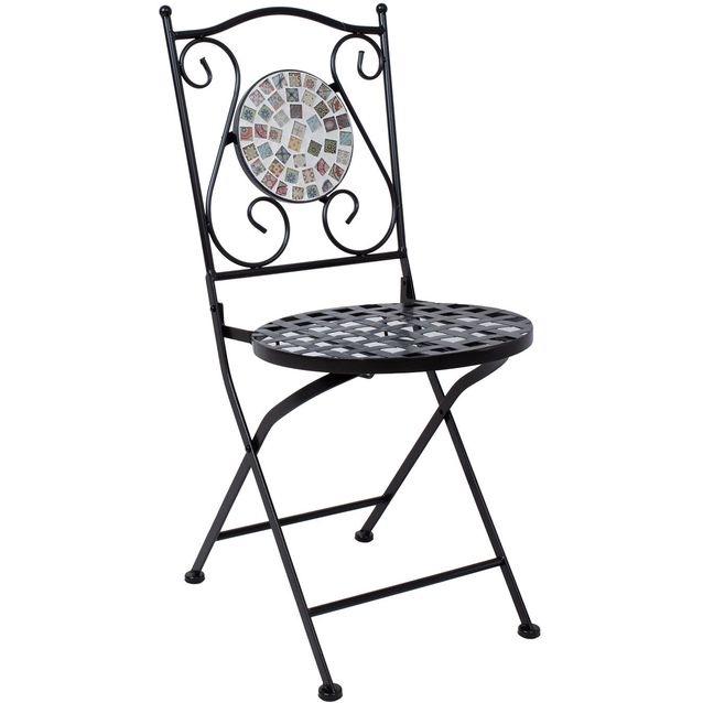Chair CHECKER black metal