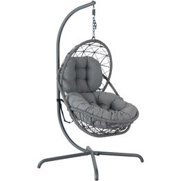 Riipputuoli Home4You AMARA 134x134xK196 cm, tummanharmaa