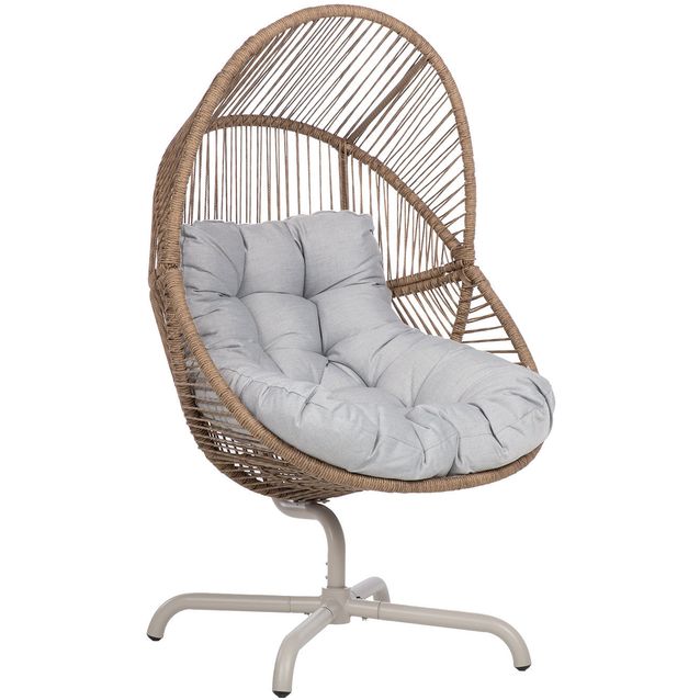 Leisure chair DORIAN swivel 89x95xH154cm, light brown