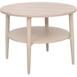 Sohvapöytä Home4You LESTER 60x60xK45 cm, vaalea puu/beige