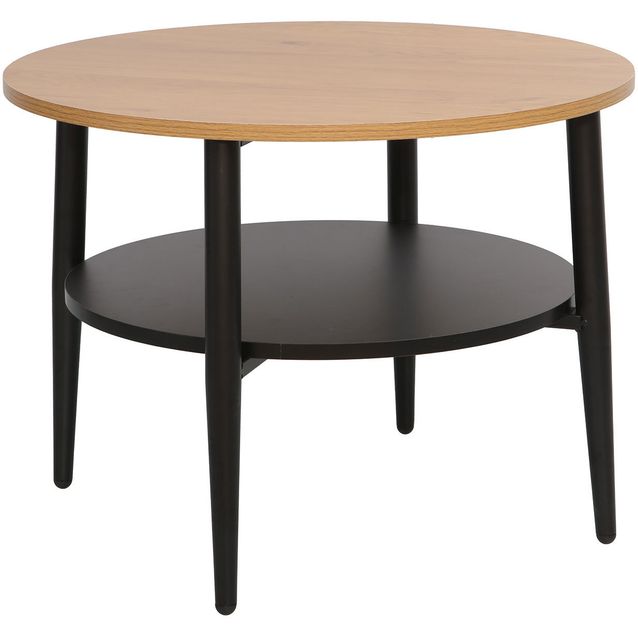 Coffee table HECTOR 60x60xH45cm, ash/black
