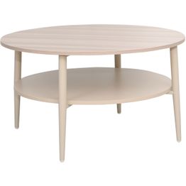 Sohvapöytä Home4You LESTER 80x80xK45 cm, vaalea puu/beige