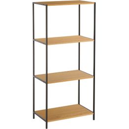 Hylly Home4You HARPER 50x30xK110,5 cm, saarni/musta