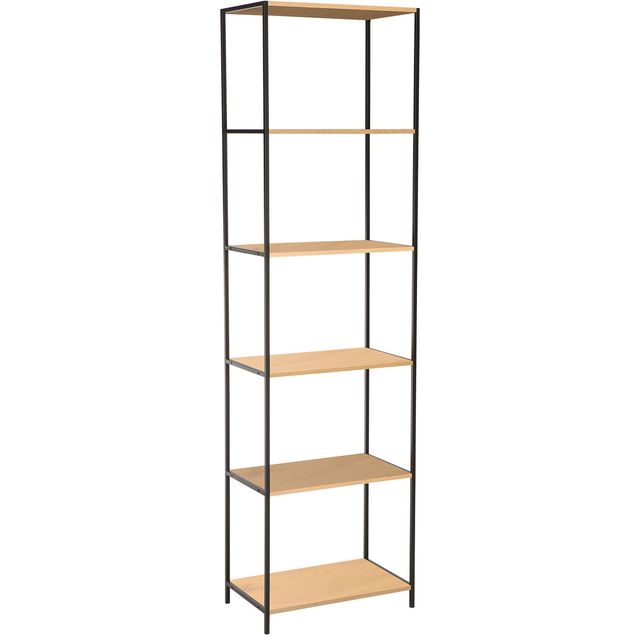 Shelf HARPER 50x30xH180cm, ash/black