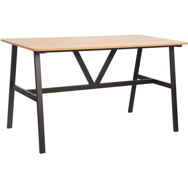 Dining table SVEA 140x70xH76cm, ash/black