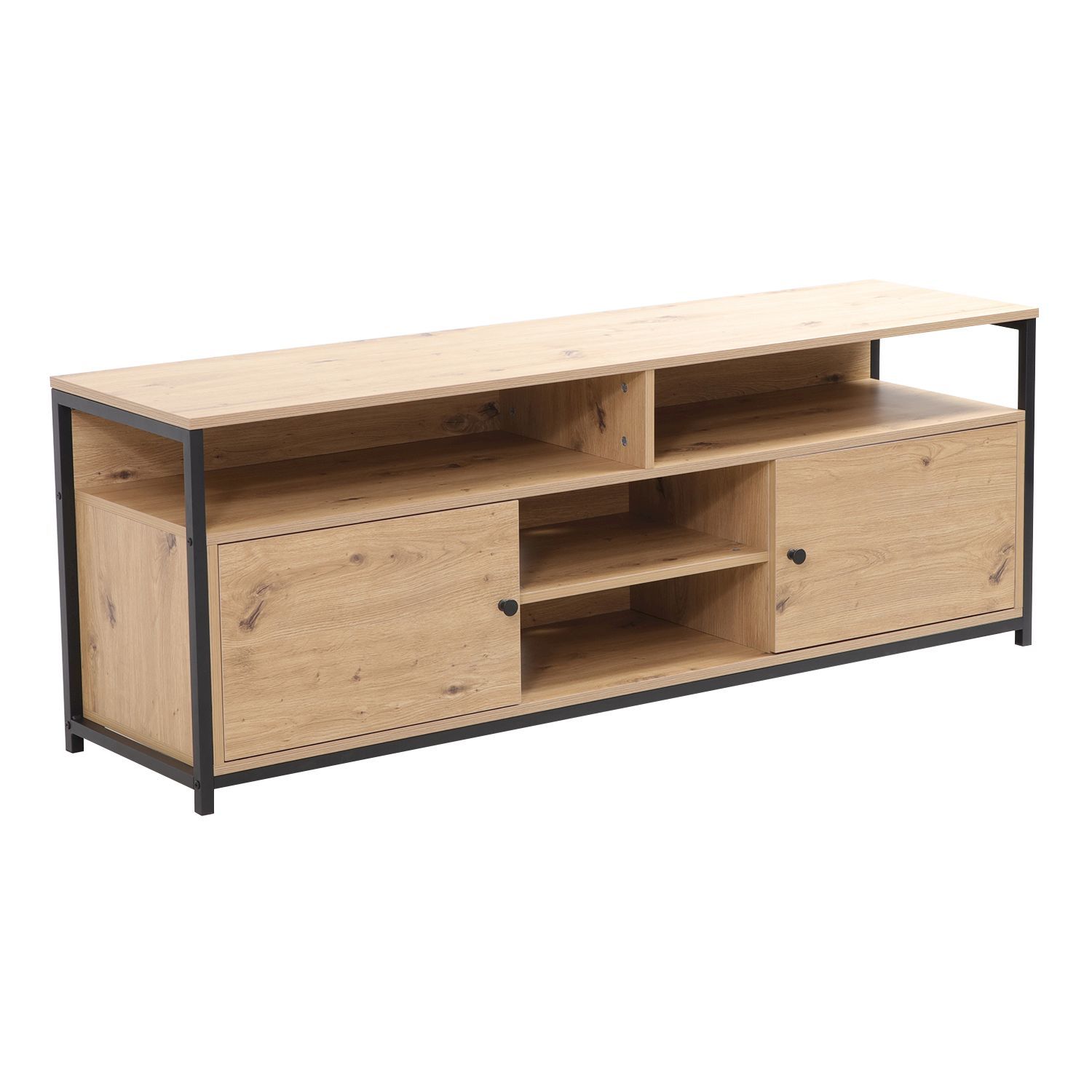 TV-taso Home4You Study 150x40x54cm, tammi/musta