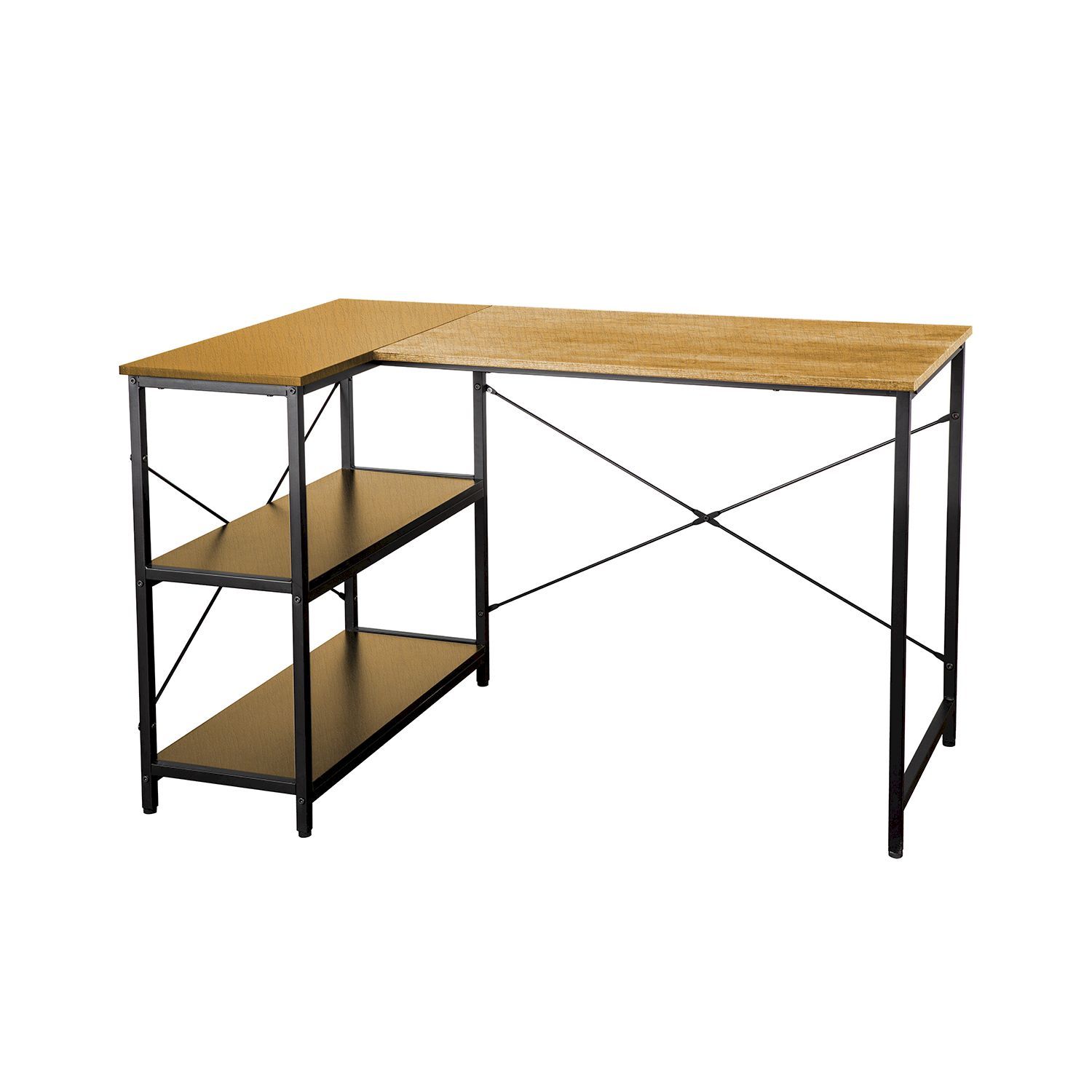 Työpöytä Home4You Hedvig 120x80x76cm, tammi/musta