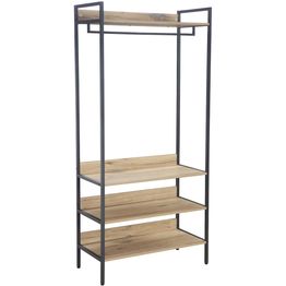 Eteishylly Home4You HANNES 84x40xK180 cm, vaatetangolla, ruskea