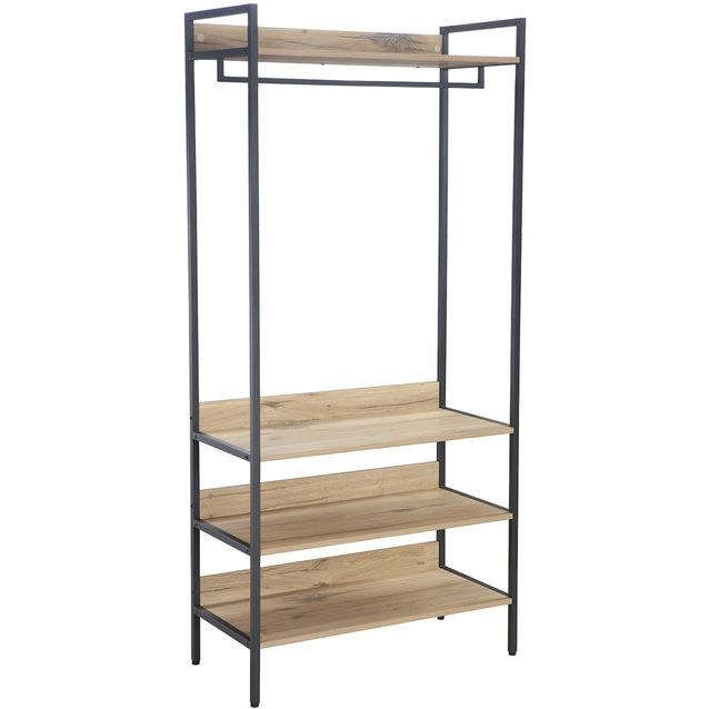 Hallway shelf HANNES 84x40xH180cm, rustic melamine