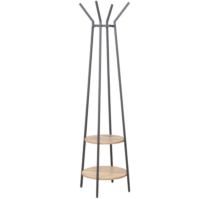 Clothes rack HANNES 48x48xH170cm, rustic melamine