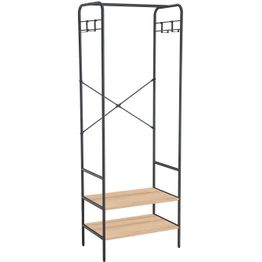 Eteishylly Home4You HANNES 64x40xK180 cm, vaatetangolla, ruskea