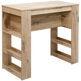 Baaripöytä Home4You HANNES 110x50xK100 cm, rustiikkinen melamiini, ruskea