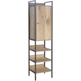 Viiniteline Home4You HANNES 44x40xK180 cm, rustiikkinen melamiini, ruskea