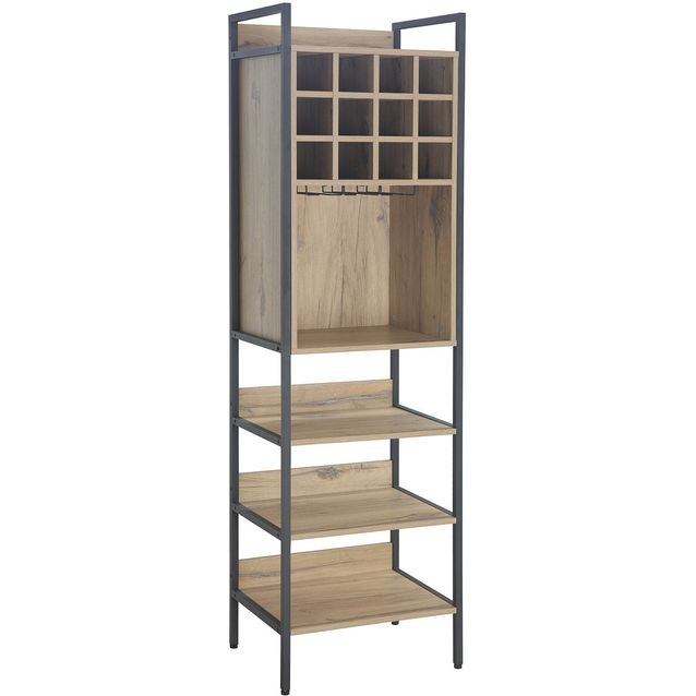 Wine rack HANNES 52x40xH180cm, rustic melamine