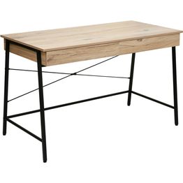 Työpöytä Home4You HANNES 120x60xK76 cm, rustiikkinen melamiini, ruskea